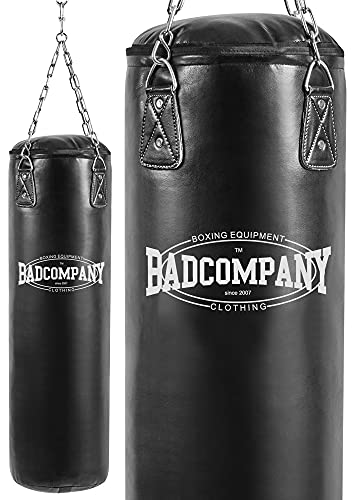 Bad Company Boxsack für Profis (Vinyl, schwarz 120 x 35 cm gefüllt inkl. Heavy Duty Vierpunkt-Stahlkette)