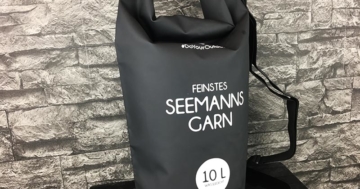 Dry Bag Test - wasserdichter Packsack DoYourOutdoor 10 Liter Schwarz Gesamtansicht