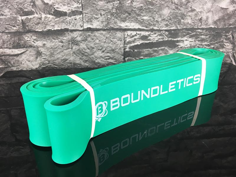 Fitnessband Test Boundletics grün 20 bis 55 kg Gesamtansicht