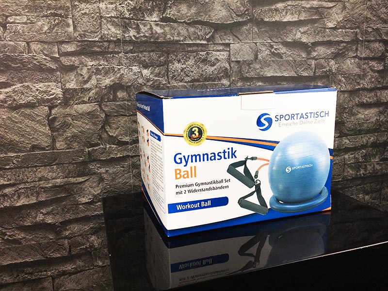 Gymnastikball Test Sportastisch Workout Ball Bodenring Karton