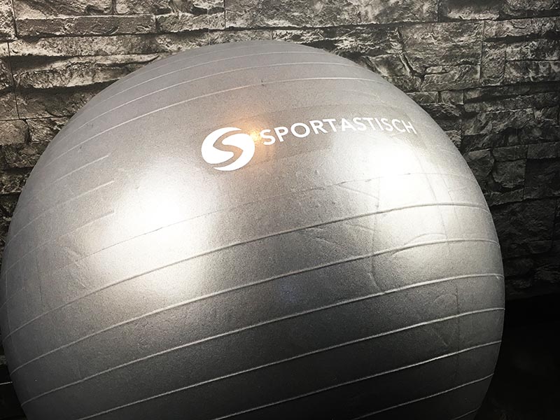 Gymnastikball Test Sportastisch Workout Ball Bodenring Logo