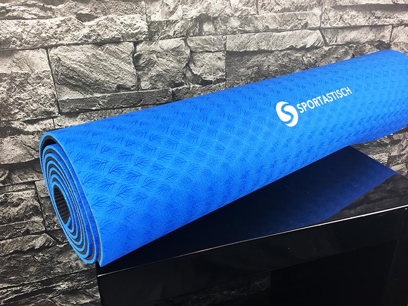 Yogamatte Test Sportastisch Yoga Star Blau ausgepackt